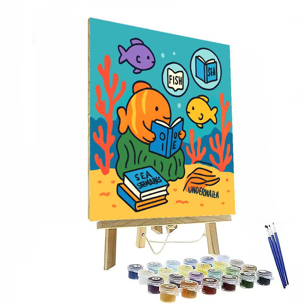 Rainbow Reef Reading Nook paint by numbers