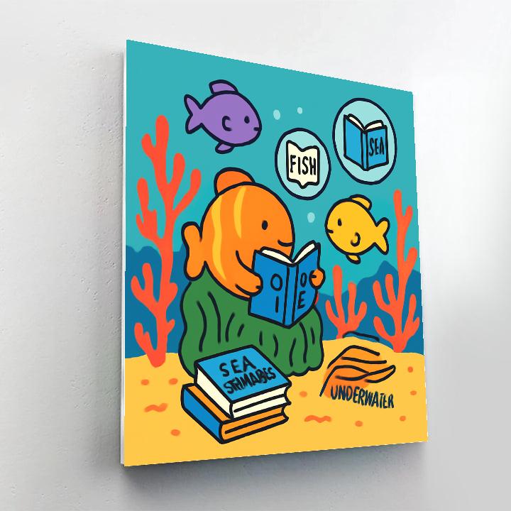 Rainbow Reef Reading Nook paint by numbers