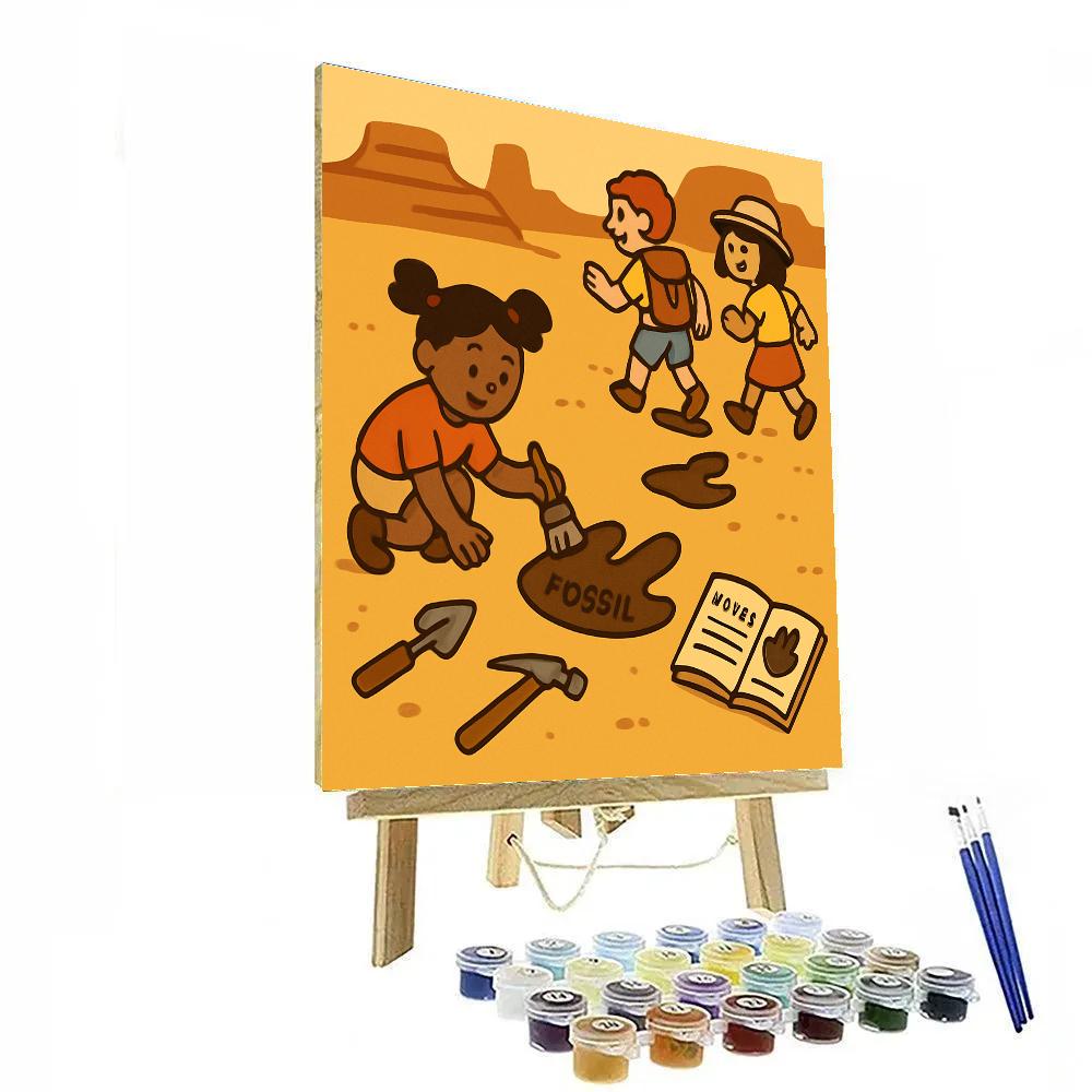 Fossil Footprint Trail Painting by numbers kit