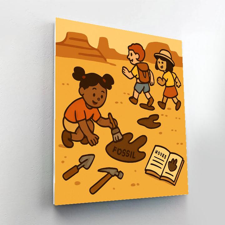 Fossil Footprint Trail Painting by numbers kit