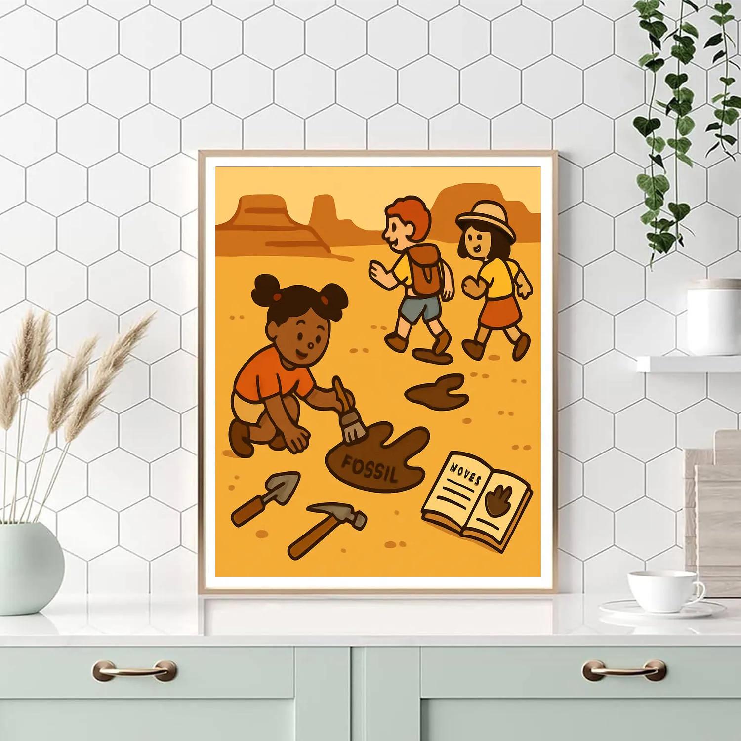 Fossil Footprint Trail Painting by numbers kit