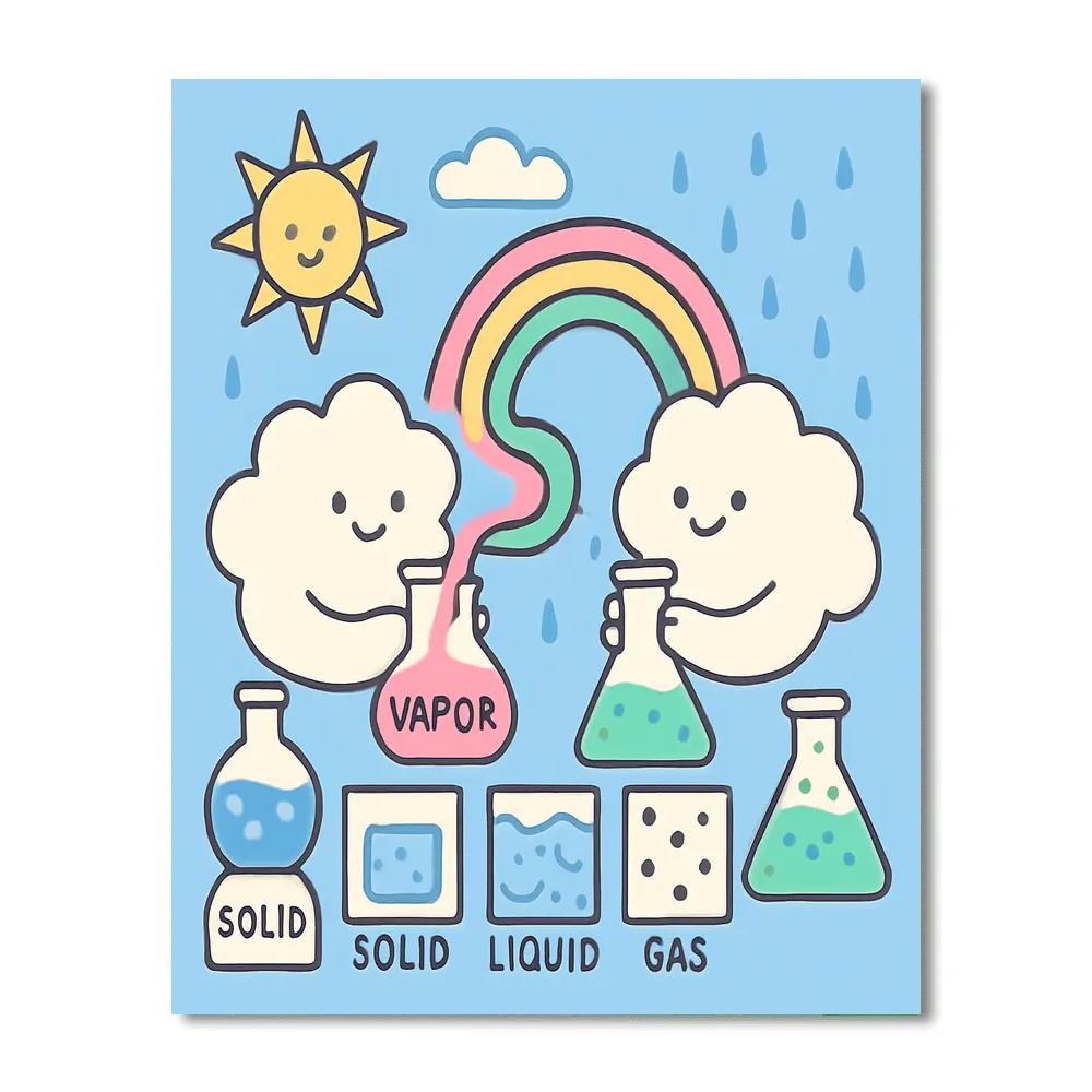 Cloud Chemistry Lab DIY paint by numbers