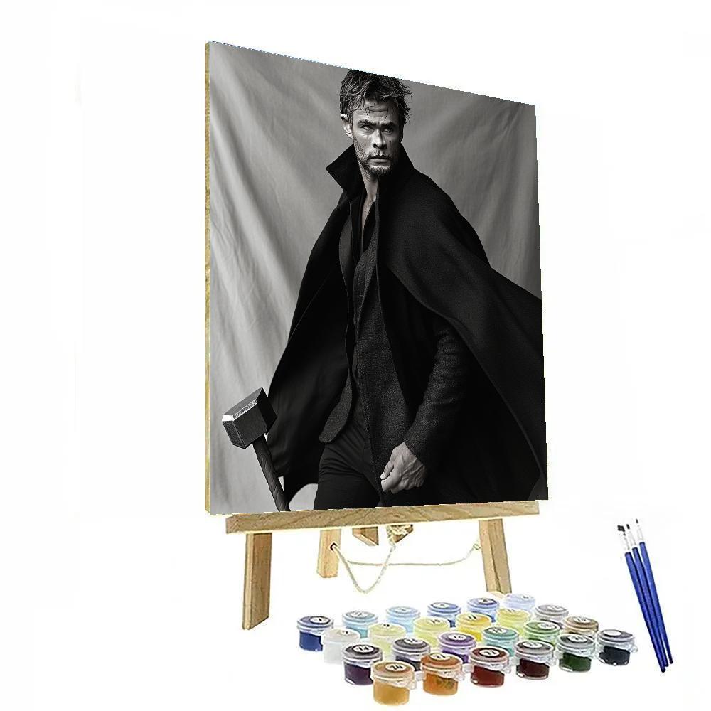 Chris Hemsworth: Hammering The Storm Within paint by color