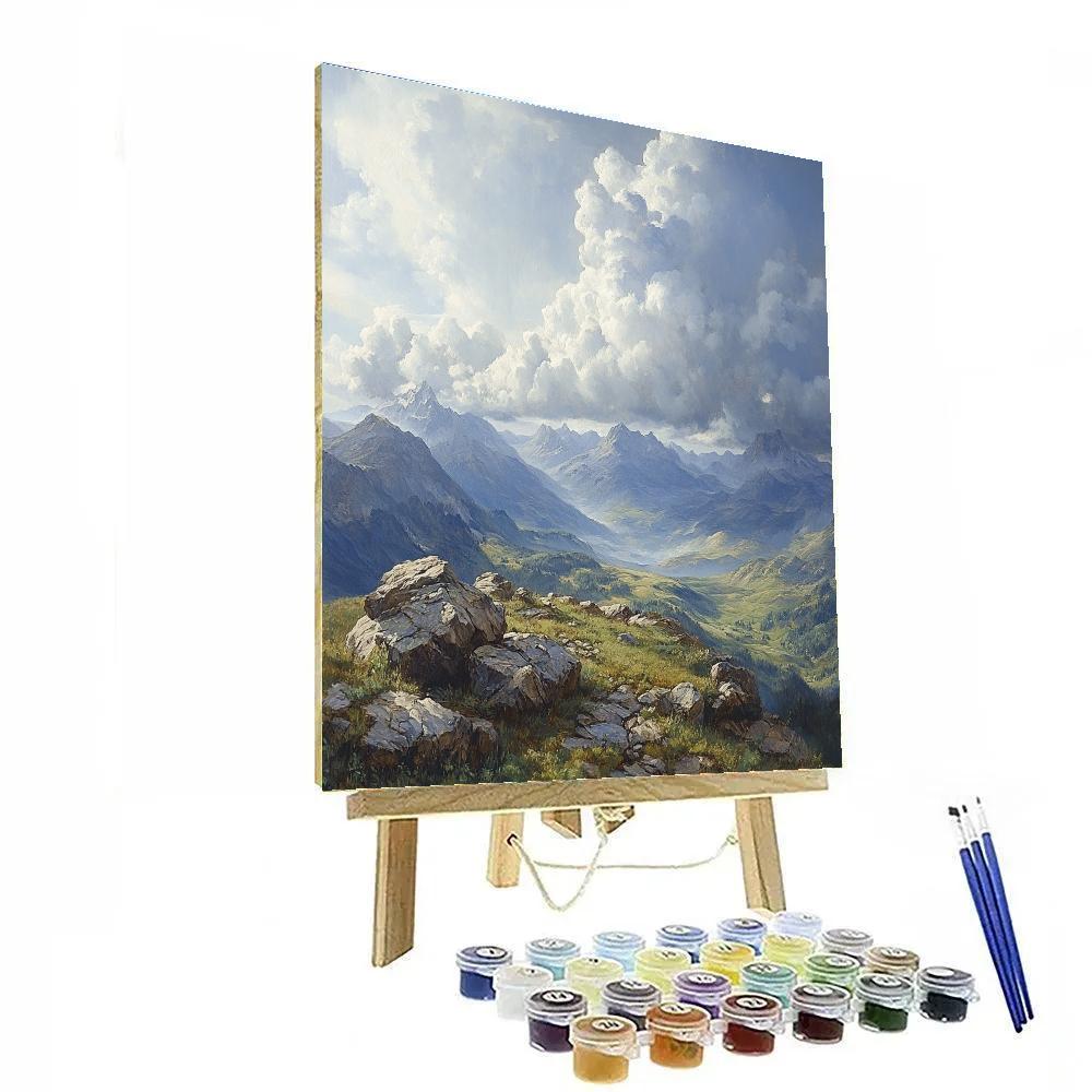 Leonardo Da Vinci Inspired Mountain Storm Study Paint by numbers kits