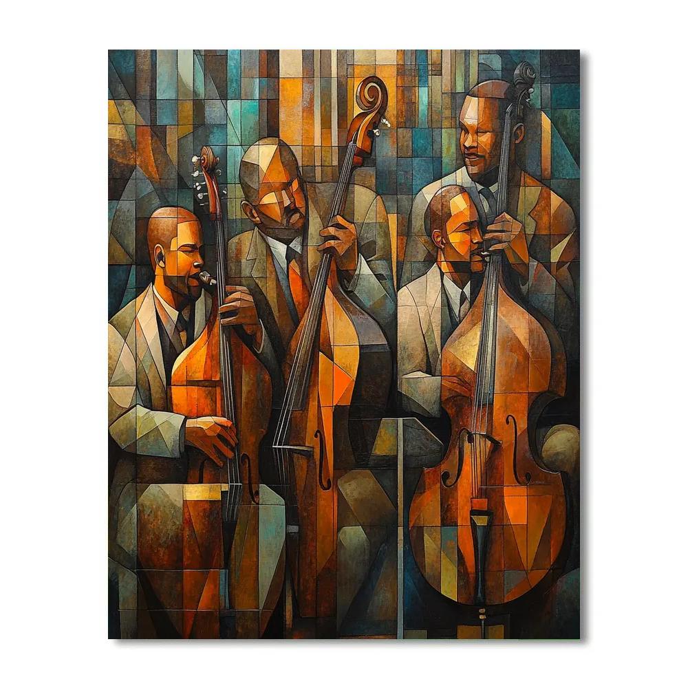 Picasso Inspired Jazz Musicians paint by color