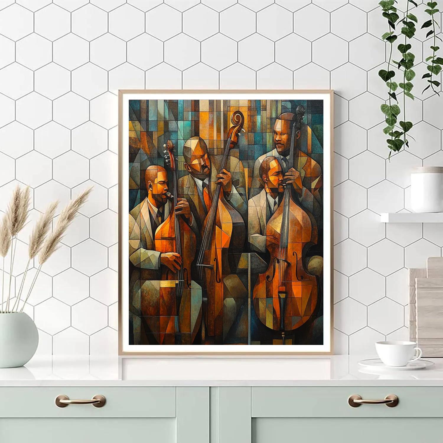 Picasso Inspired Jazz Musicians paint by color