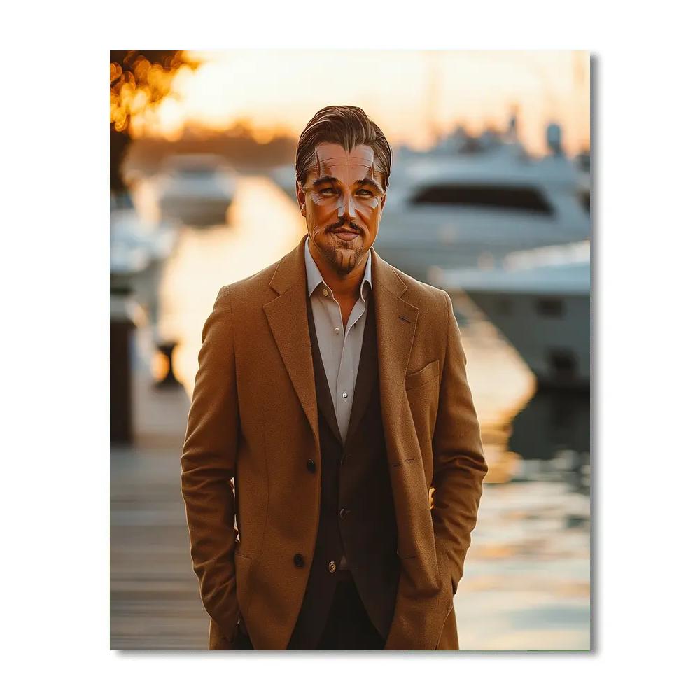 Leonardo DiCaprio: Navigating The Horizon Of Ambition paint by color