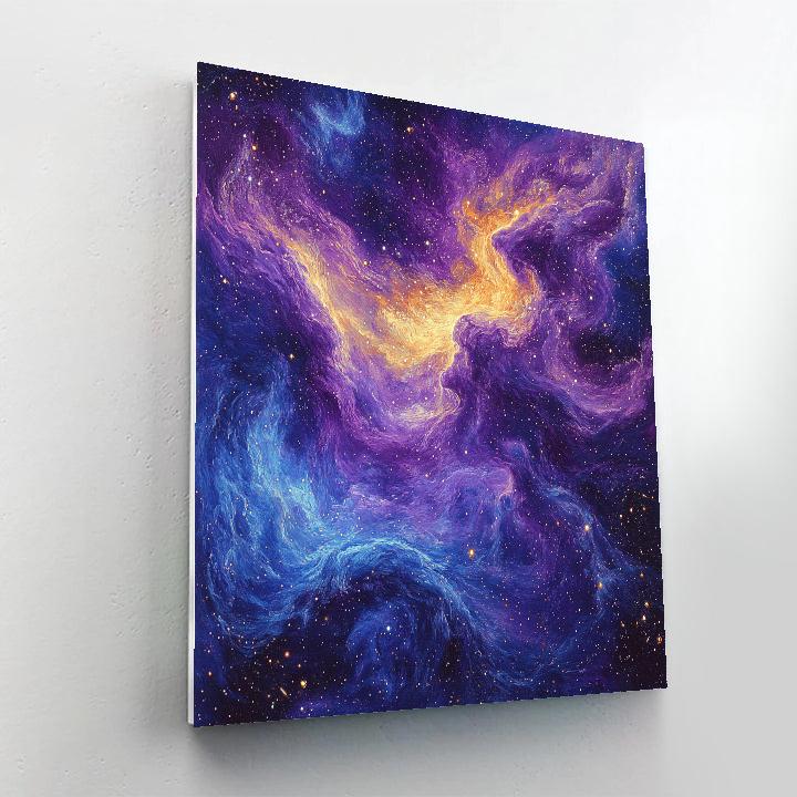 Leonardo Da Vinci Inspired Celestial Nebula Patterns Number painting