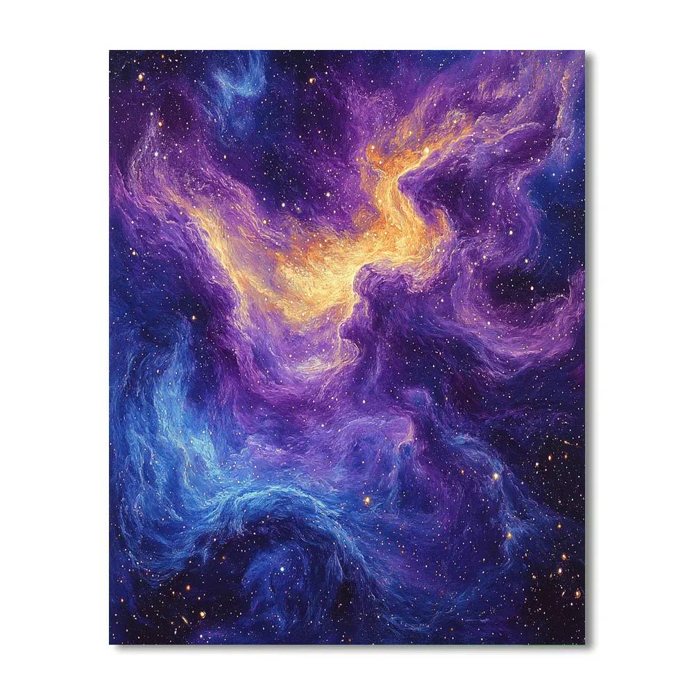 Leonardo Da Vinci Inspired Celestial Nebula Patterns Number painting