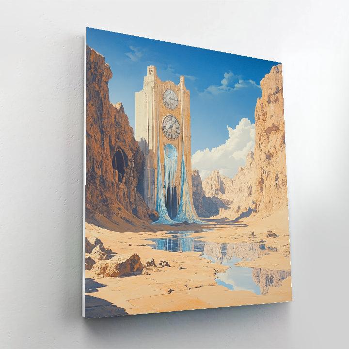 Dali Inspired Desert Clockwork painting number kit