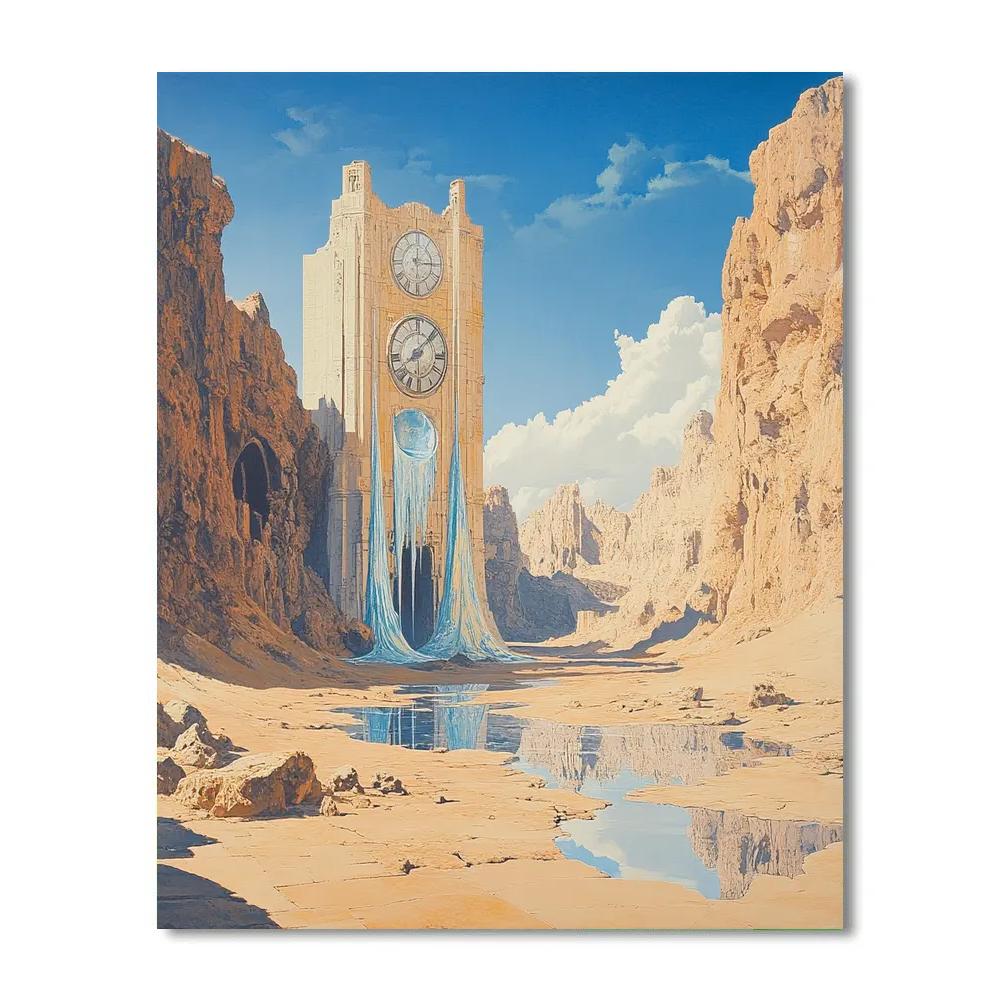 Dali Inspired Desert Clockwork painting number kit