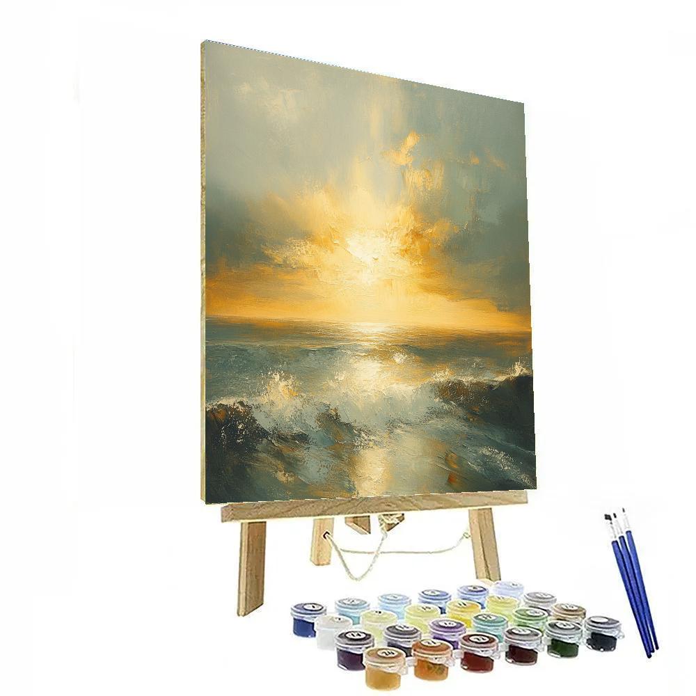 Turner Inspired Stormy Coast Painting by numbers kit