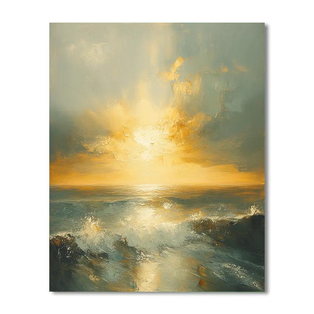Turner Inspired Stormy Coast Painting by numbers kit