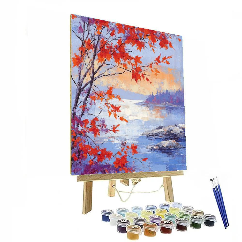 A.Y. Jackson Inspired Red Maple Screen painting number kit