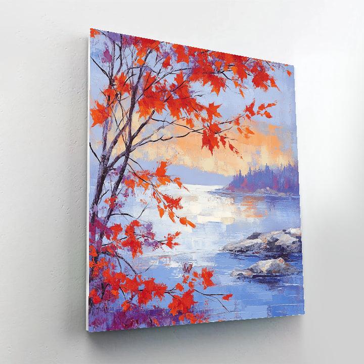 A.Y. Jackson Inspired Red Maple Screen painting number kit