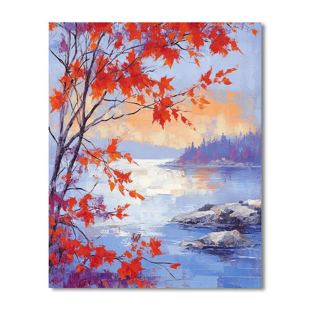 A.Y. Jackson Inspired Red Maple Screen painting number kit