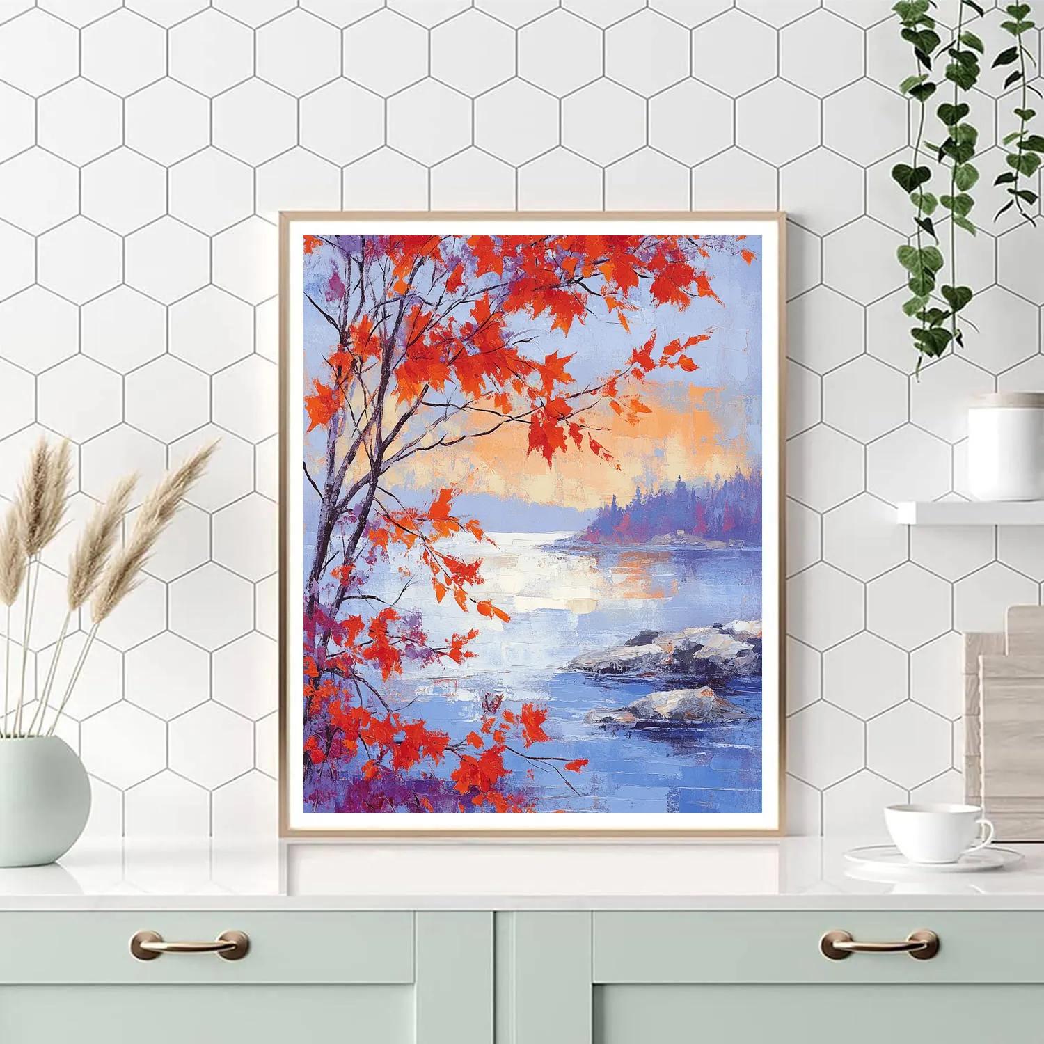 A.Y. Jackson Inspired Red Maple Screen painting number kit