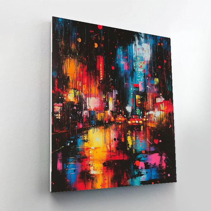 Pollock Inspired Urban Rain Paint by numbers kits