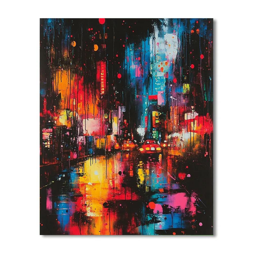 Pollock Inspired Urban Rain Paint by numbers kits