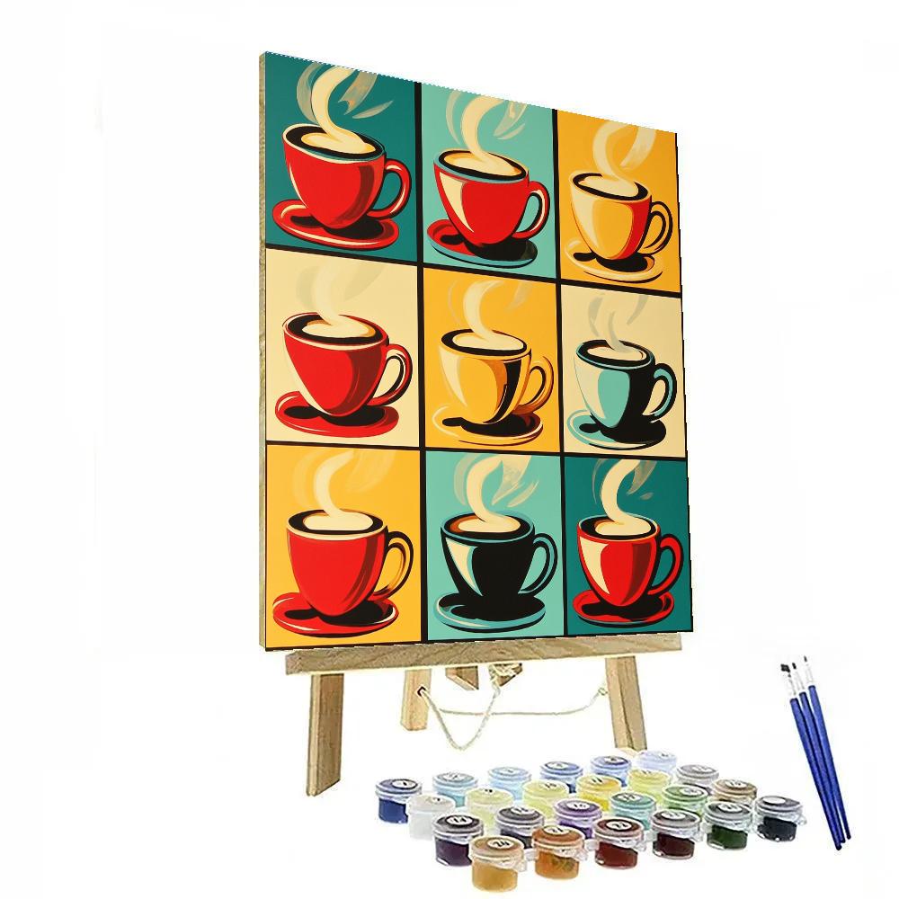 Warhol Inspired Coffee Pop paint by color
