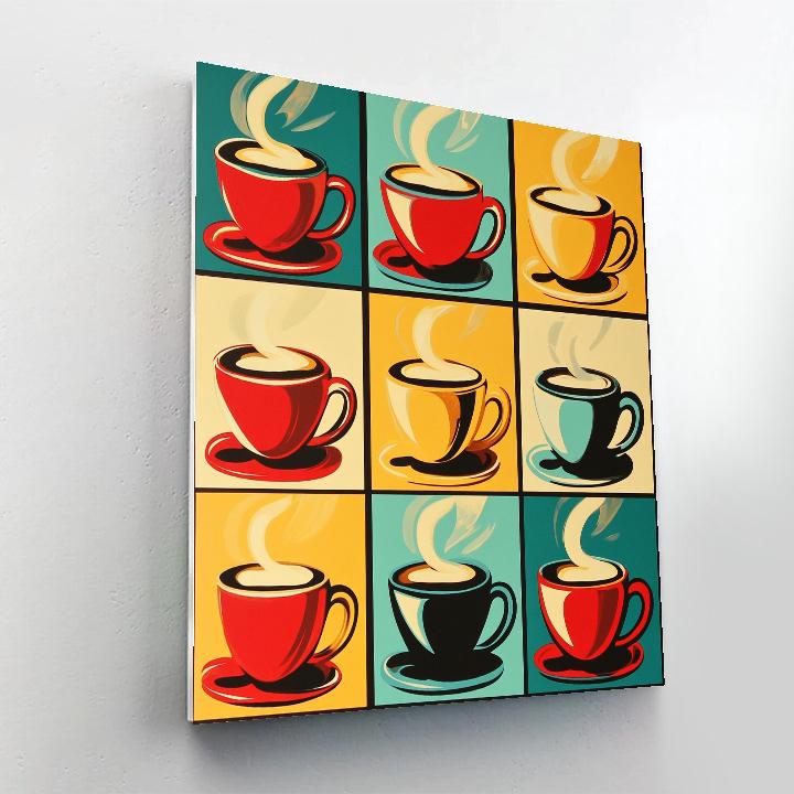 Warhol Inspired Coffee Pop paint by color