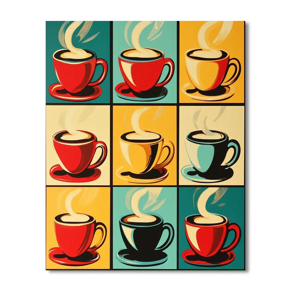 Warhol Inspired Coffee Pop paint by color