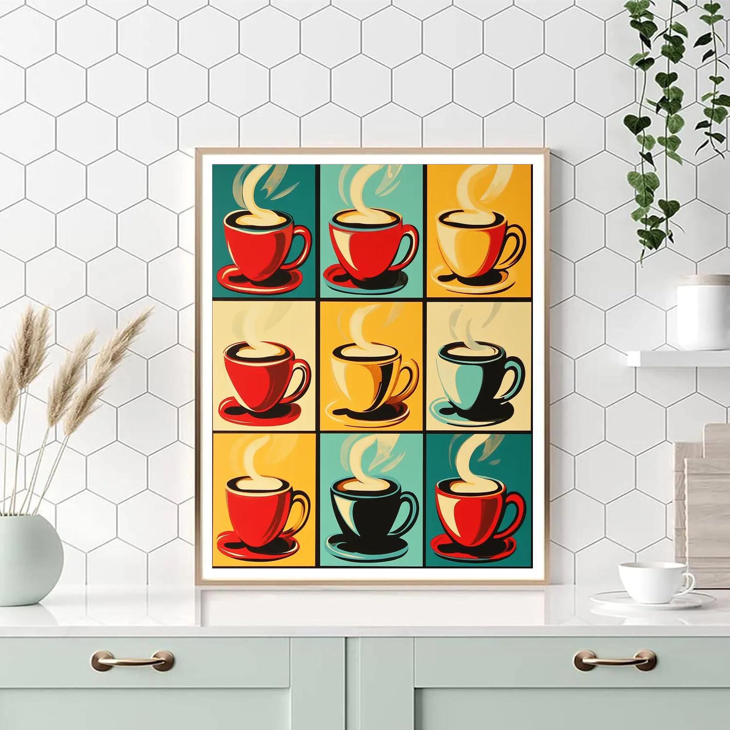 Warhol Inspired Coffee Pop paint by color
