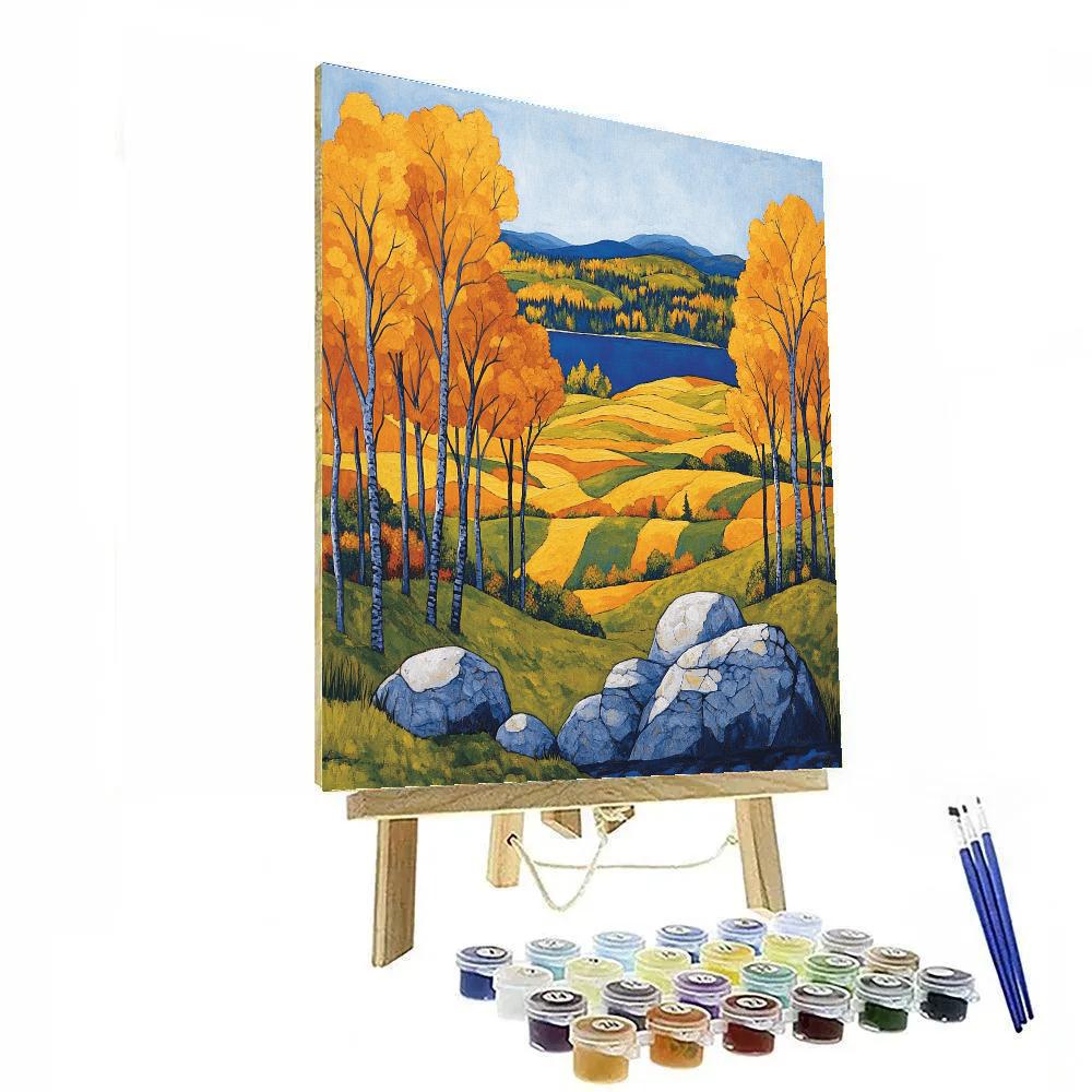 A.Y. Jackson Inspired Algoma Autumn Hills DIY paint by numbers