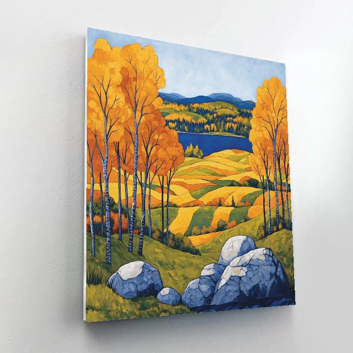 A.Y. Jackson Inspired Algoma Autumn Hills DIY paint by numbers