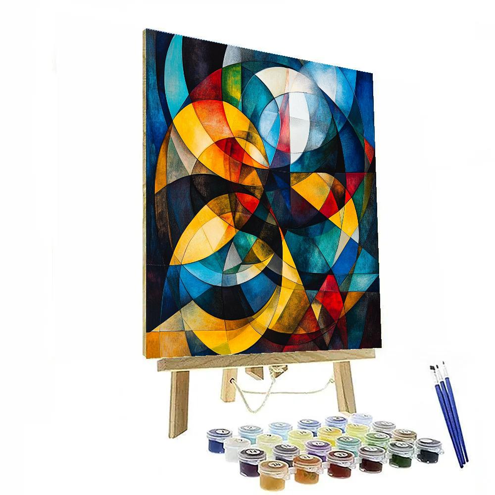 Kandinsky Inspired Cosmic Dance paint by number