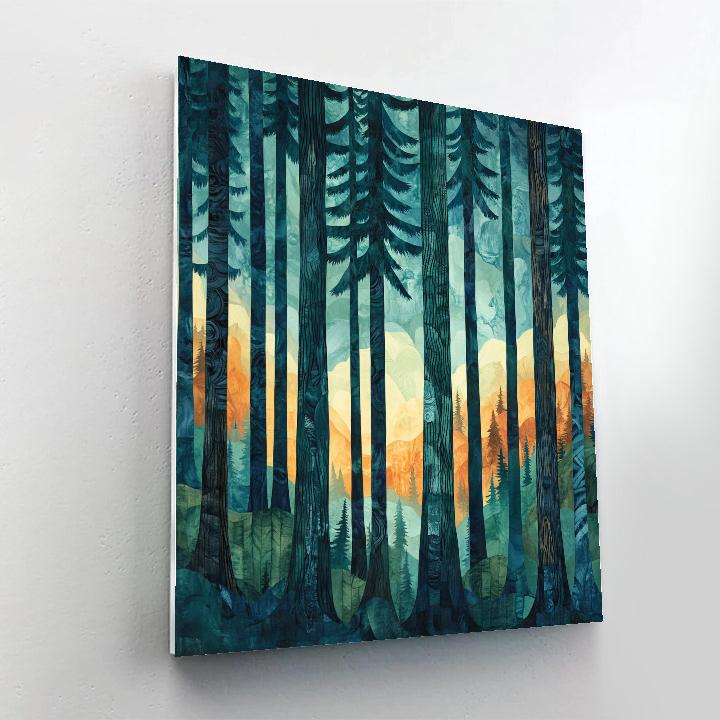 Emily Carr Inspired Cathedral Grove DIY paint by numbers