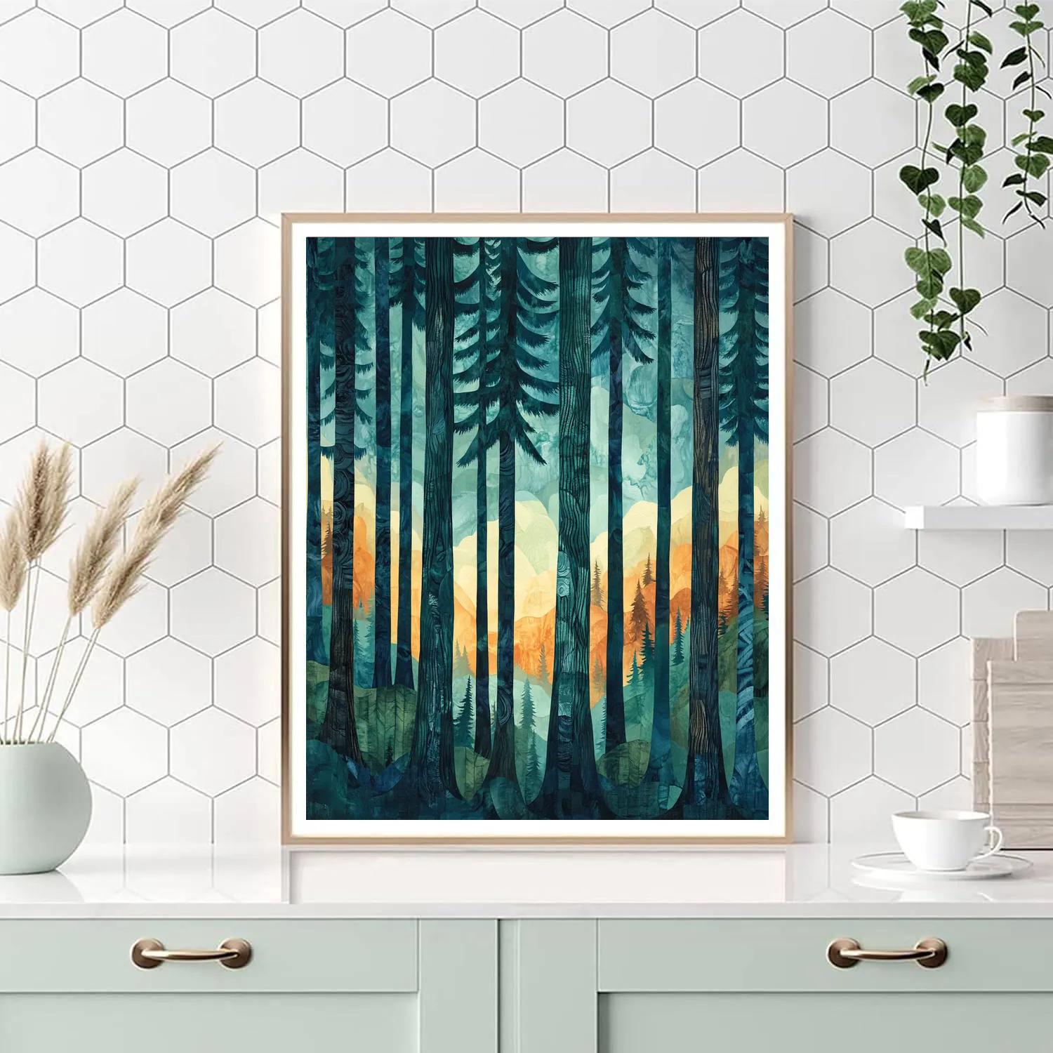 Emily Carr Inspired Cathedral Grove DIY paint by numbers