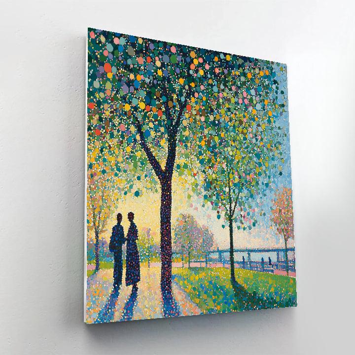Seurat Inspired Summer Park Paint by numbers art