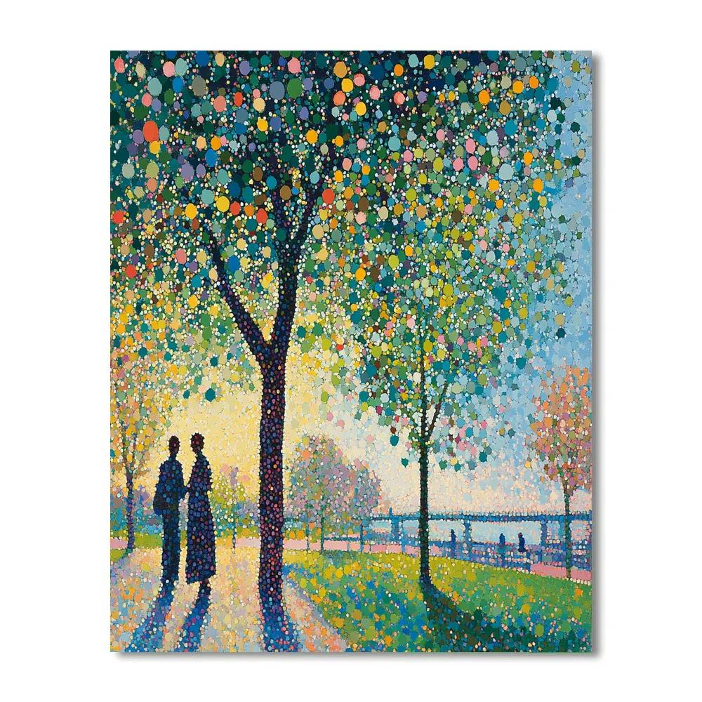 Seurat Inspired Summer Park Paint by numbers art