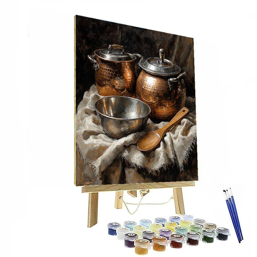Diego Velázquez Inspired Copper And Pewter Ensemble Paint by numbers kits