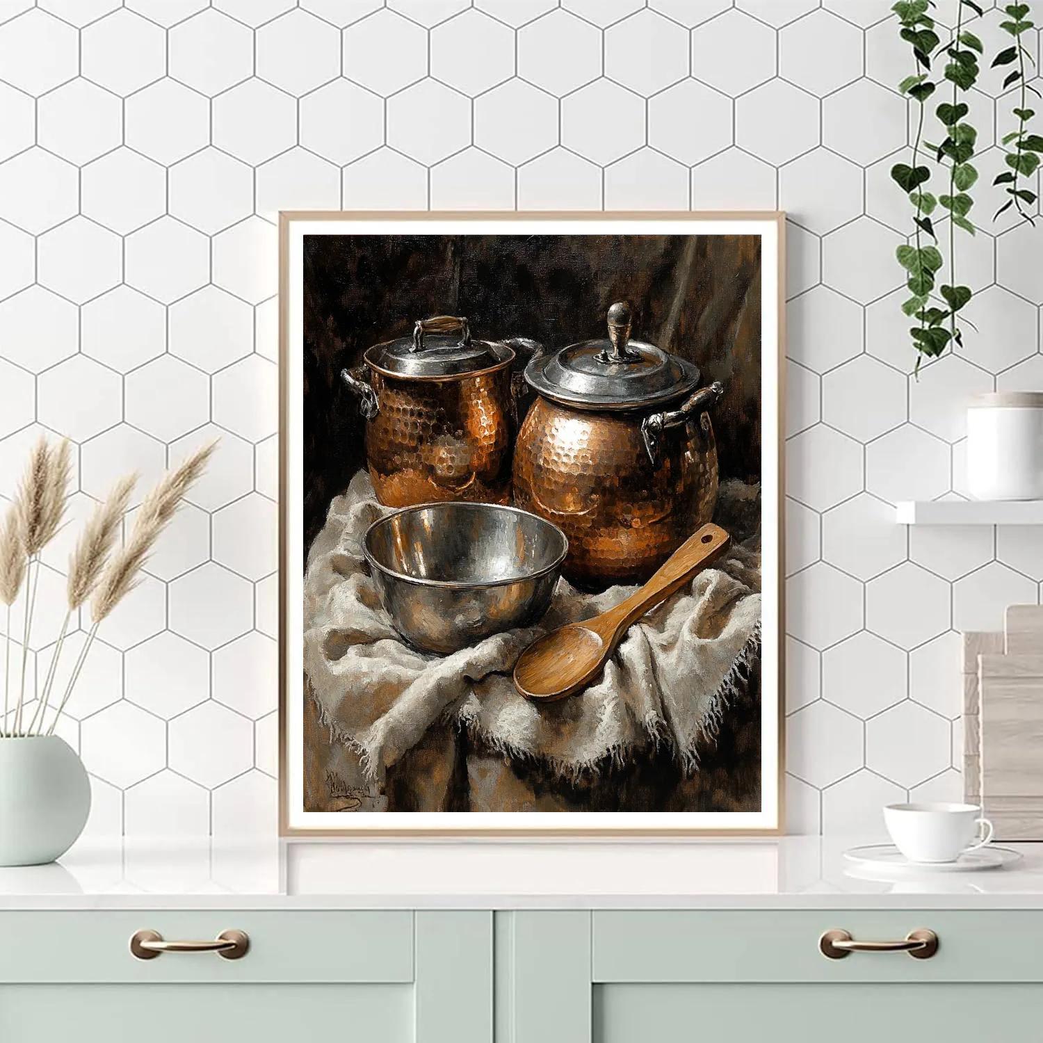 Diego Velázquez Inspired Copper And Pewter Ensemble Paint by numbers kits