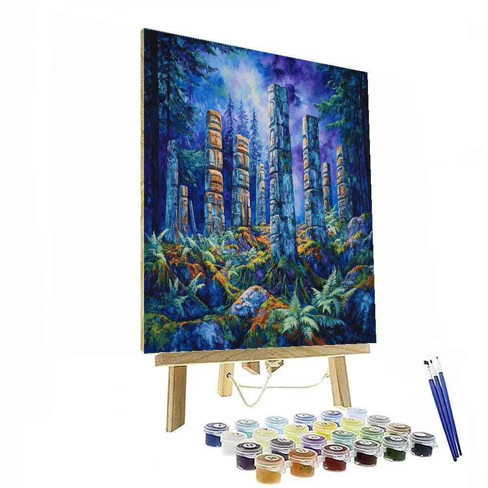 Emily Carr Inspired Totem Silence painting number kit