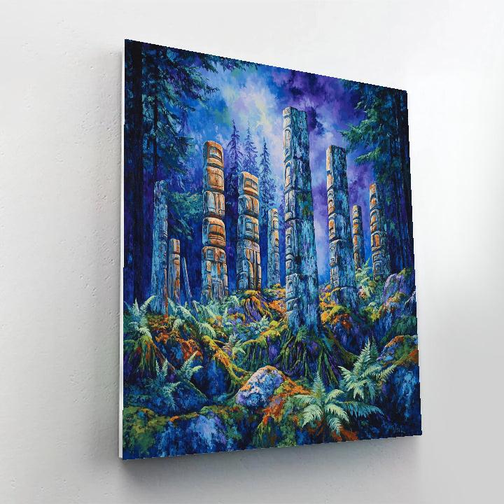 Emily Carr Inspired Totem Silence painting number kit