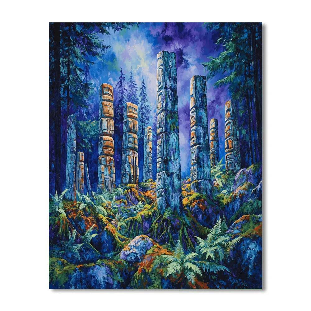 Emily Carr Inspired Totem Silence painting number kit