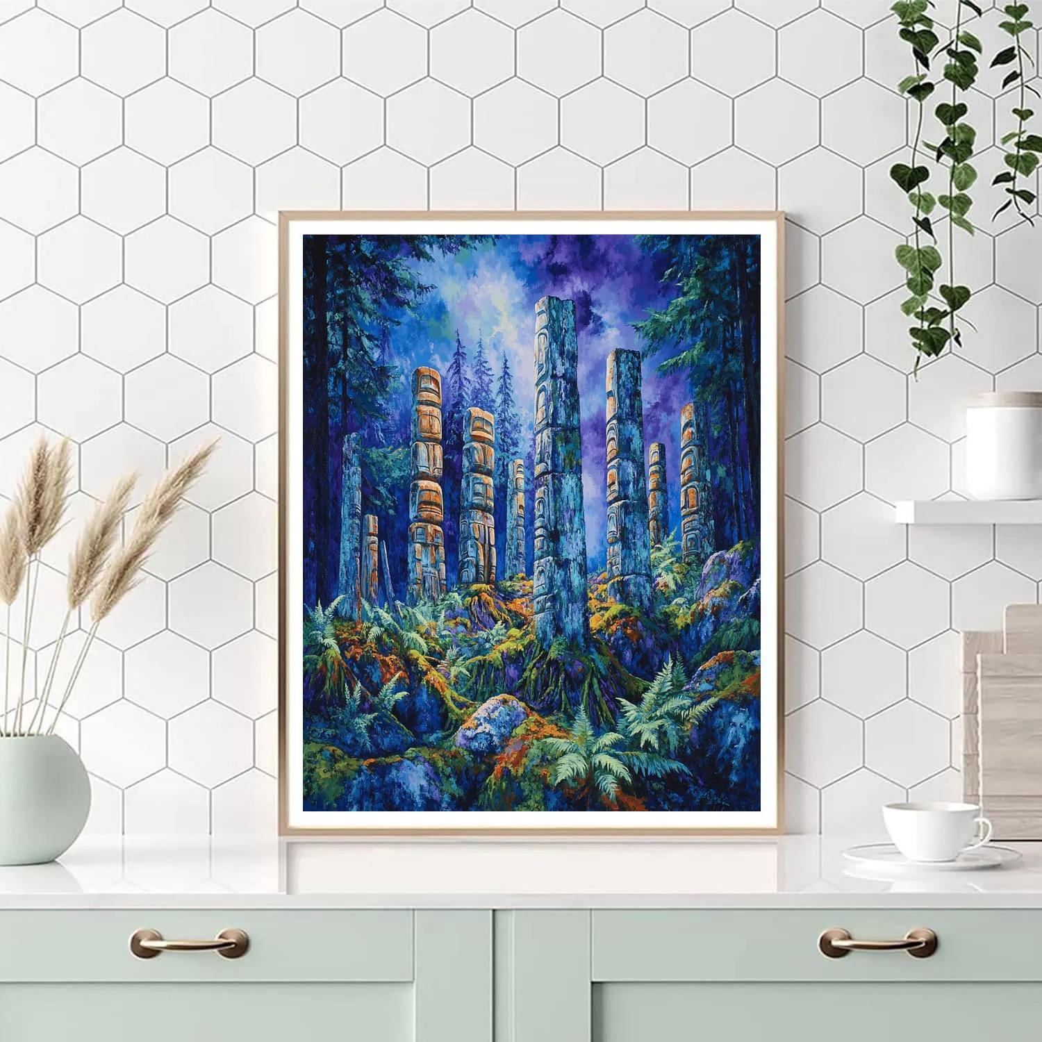 Emily Carr Inspired Totem Silence painting number kit