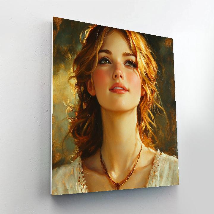Rembrandt Inspired Portrait Study DIY paint by numbers