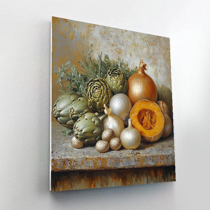 Diego Velázquez Inspired Market Vegetables Bodegon Number painting