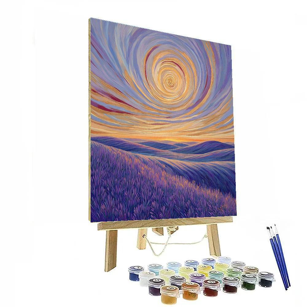 Edvard Munch Inspired Celestial Tide Plains Numbered painting kits