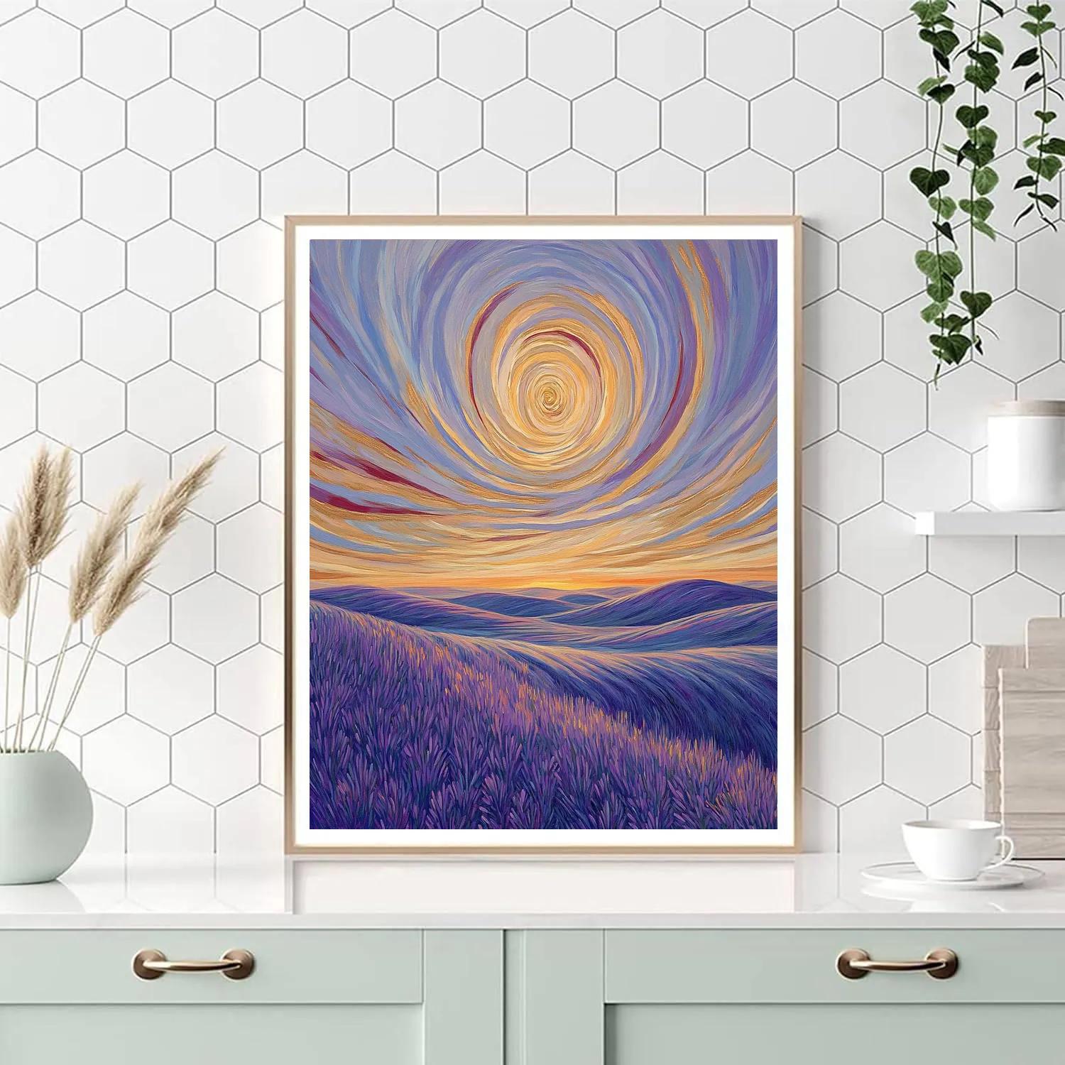 Edvard Munch Inspired Celestial Tide Plains Numbered painting kits