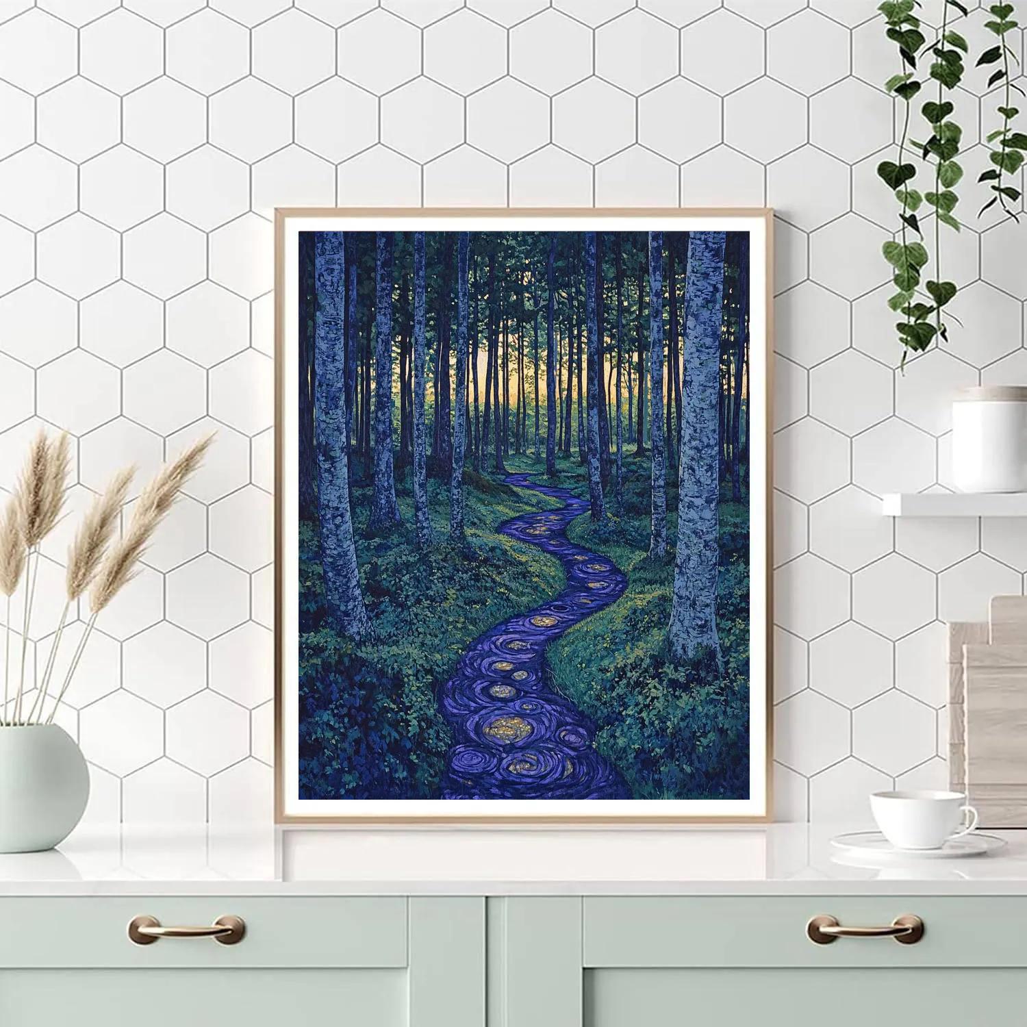 Emily Carr Inspired Twilight Clearing Painting by numbers kit