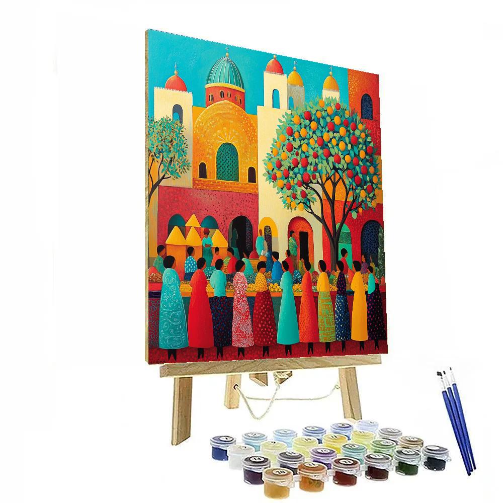 Matisse Inspired Market Day DIY paint by numbers