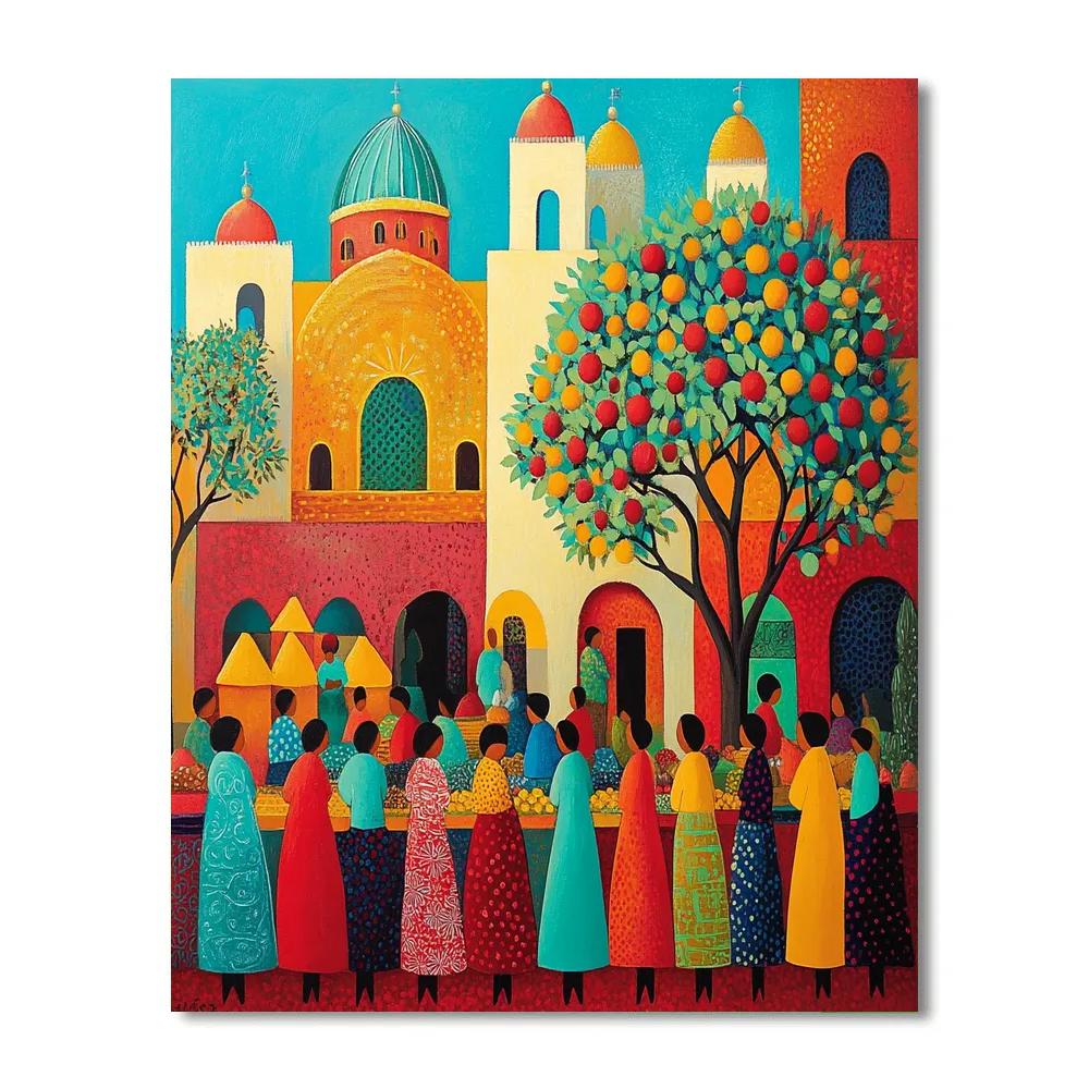 Matisse Inspired Market Day DIY paint by numbers