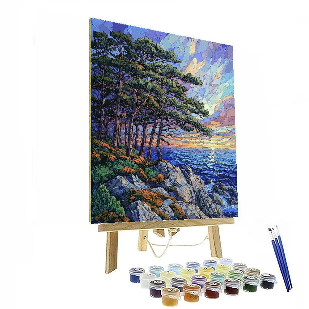 Emily Carr Inspired Ancestor Wind Pines Number painting