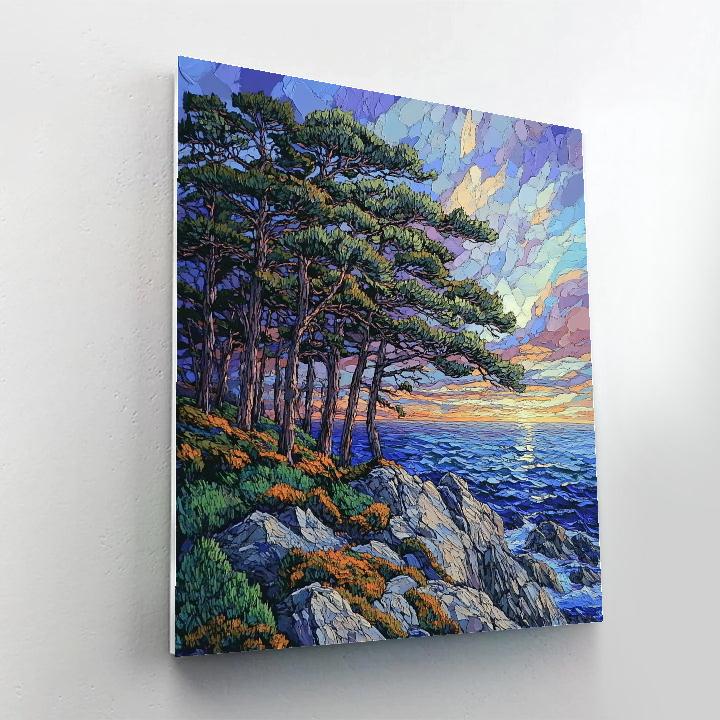Emily Carr Inspired Ancestor Wind Pines Number painting