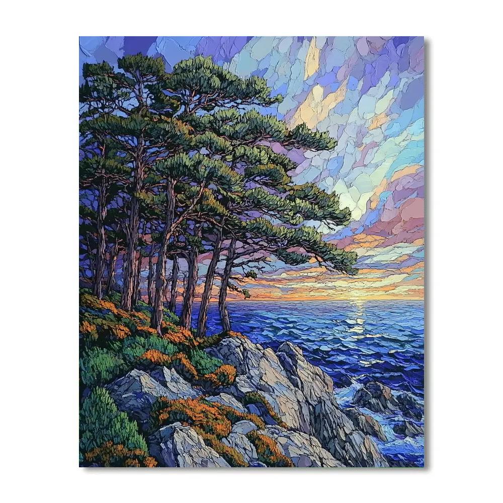 Emily Carr Inspired Ancestor Wind Pines Number painting